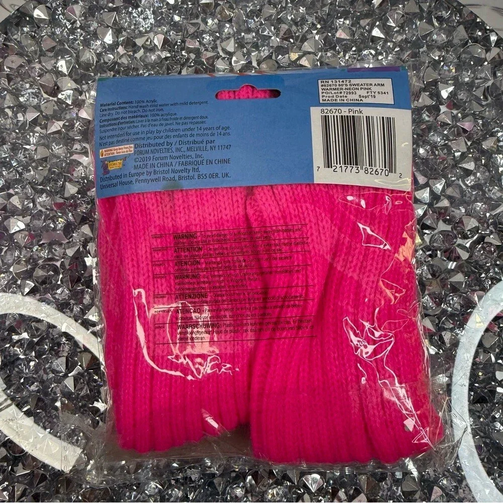 Arm Warmers neon Pink Fashion Gloves 80s to the max brand new